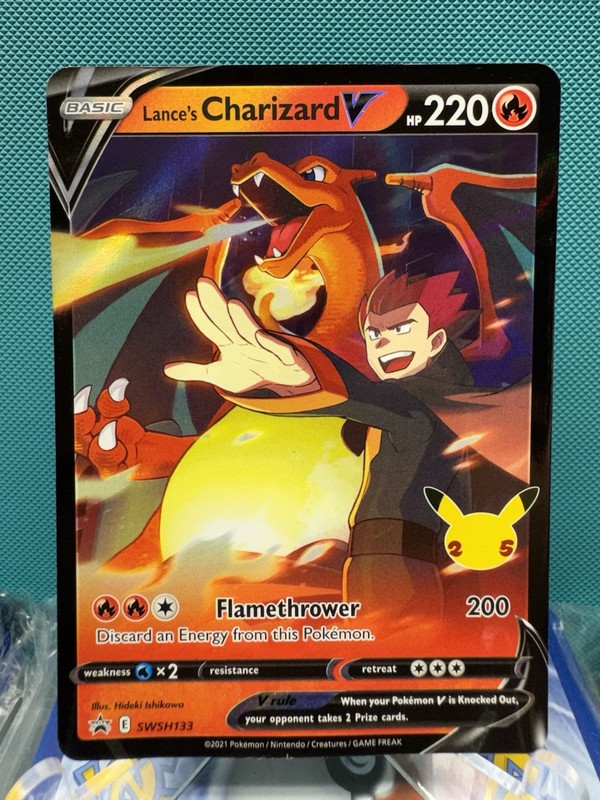 Lance’s Charizard V – Celebrations Promo – Pokemon TCG Near Mint