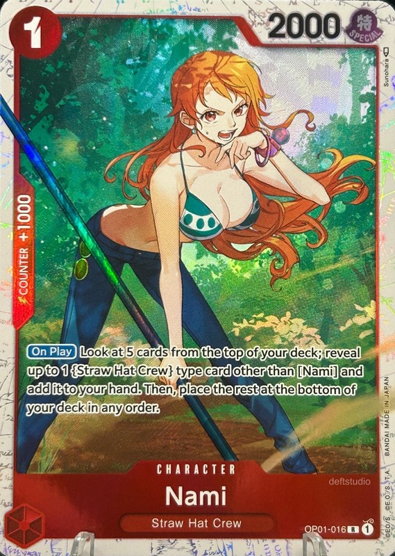• Nami • OP01-016 SR Ultra Deck Three Captains Holo Foil One Piece TCG NM