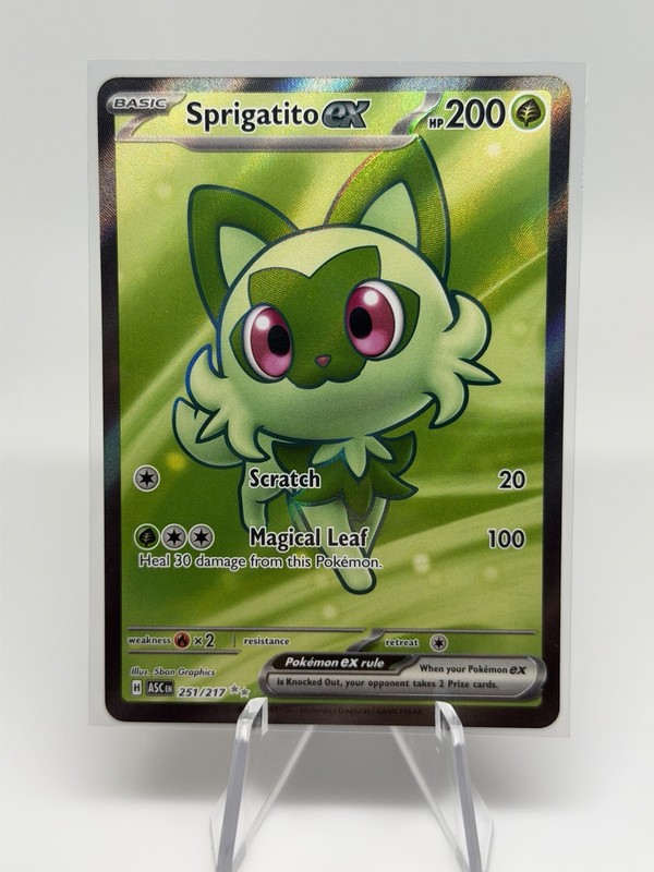 Sprigatito ex 251/217 ME:ASC Ascended Heroes Ultra Rare Full Art Pokemon NM