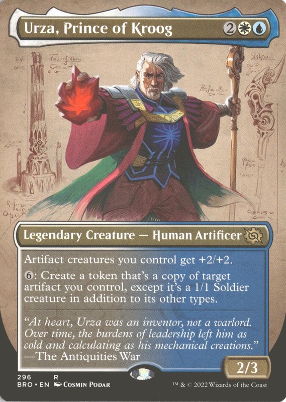 MTG Urza, Prince of Kroog (296) Non-Foil Borderless The Brothers’ War 2022 NM