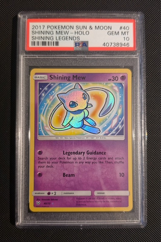 Pokemon – PSA 10 Shining Mew Holo – 40/73 – Sun & Moon Shining Legends