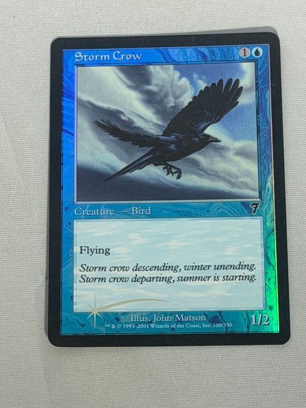 MTG FOIL Storm Crow 7th Edition Magic the Gathering