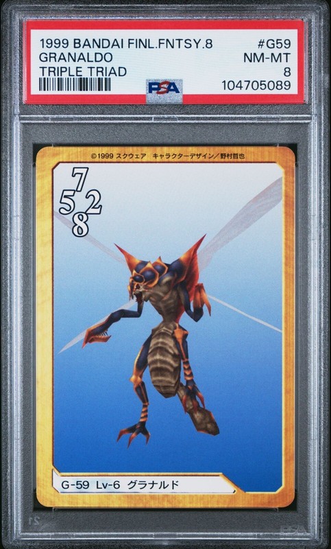 1999 CARDDASS MASTERS FINAL FANTASY VIII: TRIPLE TRIAD G59 GRANALDO PSA 8 NM