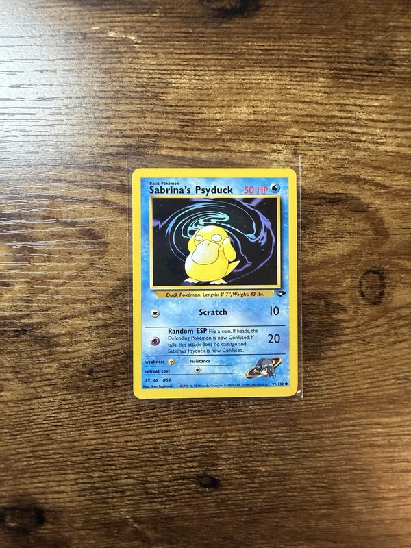 Sabrina’s Psyduck 99/132 Common Gym Challenge Pokemon Unlimited NM/M