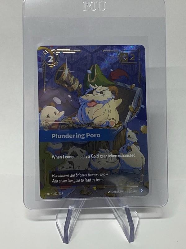 Plundering Poro Overnumbered – Riftbound Unleashed 222/219 NM English