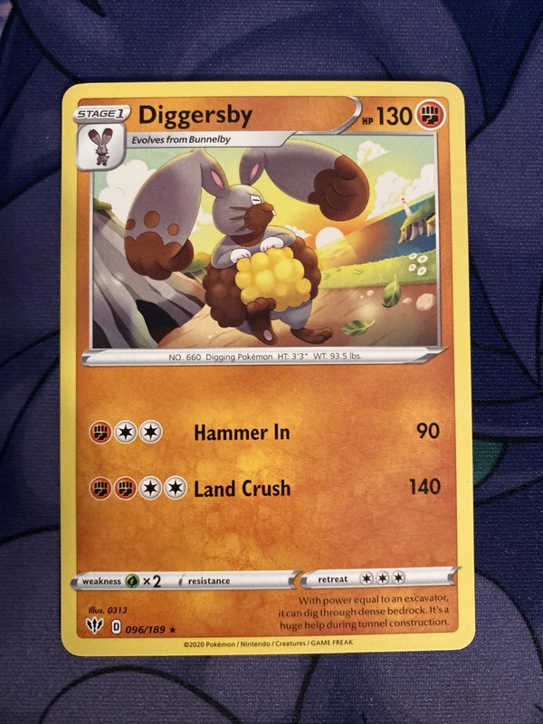 Pokemon TCG Darkness Ablaze Diggersby 096/189