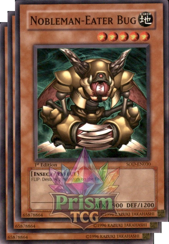 X3 Playset 1st Ed Nobleman-Eater Bug SOD-EN030 Yugioh