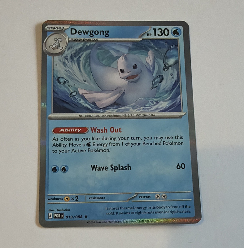 Pokémon TCG Dewgong 019/088 Pokémon GO Uncommon Reverse Holo English 2022 130 HP