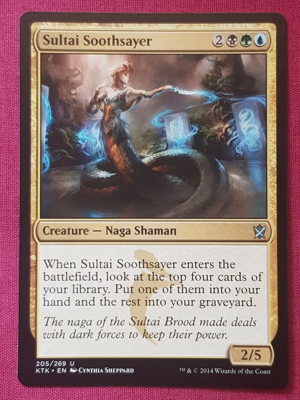 Magic The Gathering KHANS OF TARKIR SULTAI SOOTHSAYER green/black/blue card MTG