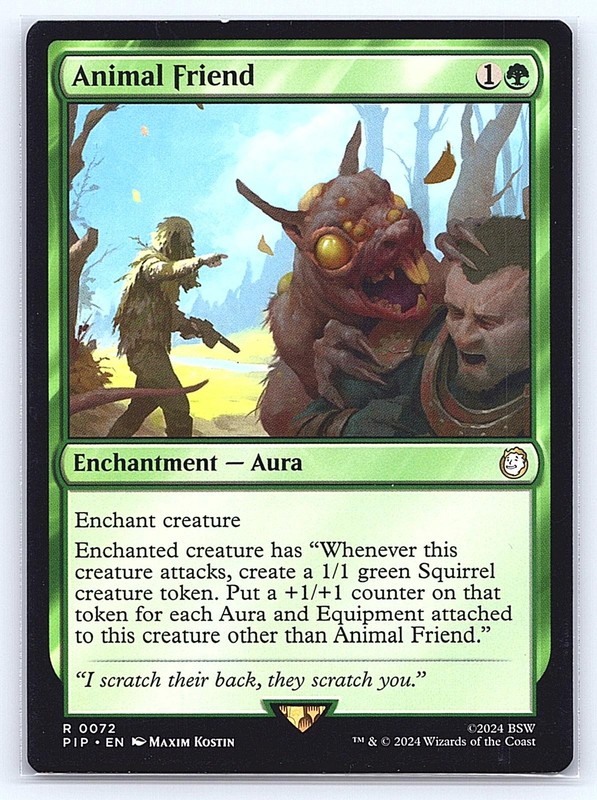 Animal Friend 72 Rare Universes Beyond: Fallout Magic: The Gathering LP