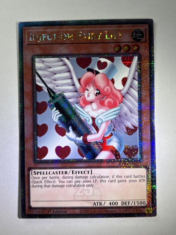 Injection Fairy Lily RA03-EN117 Quarter Century Secret Rare 1st Edition Card NM
