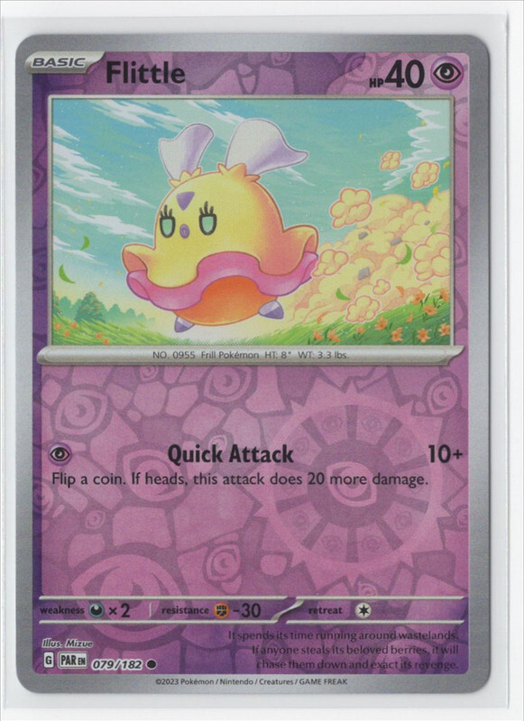 Pokemon Paradox Rift 079/182 Flittle Reverse Holo