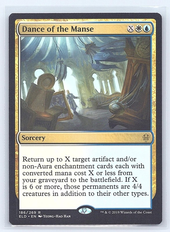 DANCE OF THE MANSE 186 RARE THRONE OF ELDRAINE MAGIC: THE GATHERING NM