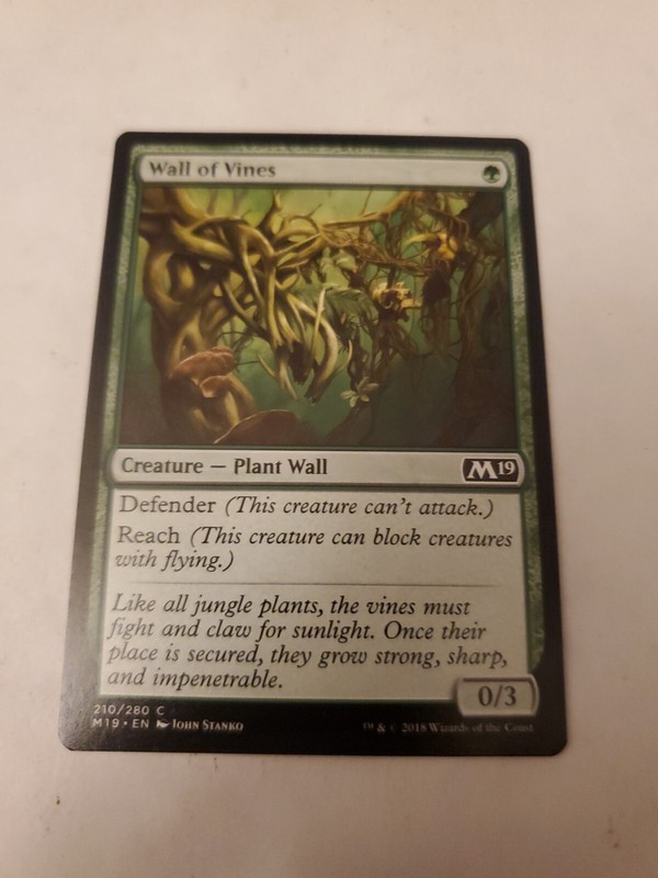MTG Wall of Vines Core Set 2019 210/280 Regular Common