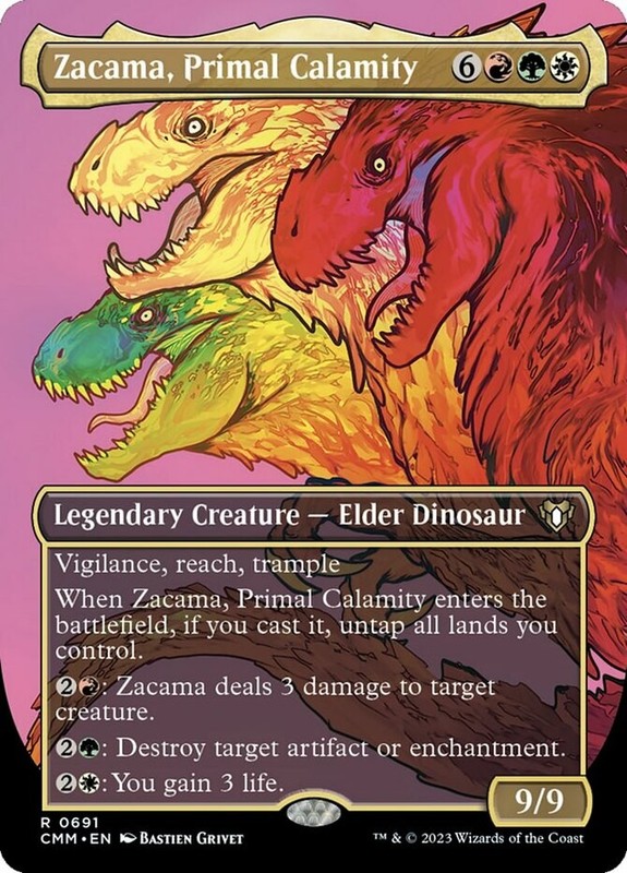 1x Zacama, Primal Calamity – Borderless Moderate Play MTG Magic – Kid Icarus –