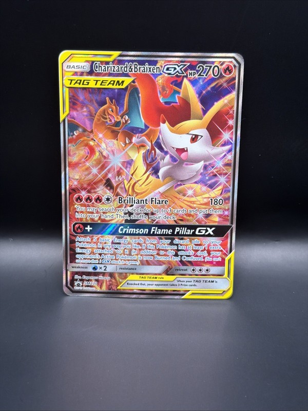 Charizard & Braixen GX SM230 Black Star Promo Holo Card Pokemon Sun & Moon