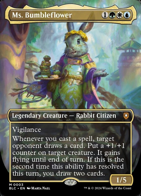 Ms. Bumbleflower 0003 Mythic Borderless Foil Bloomburrow Commander MTG NM