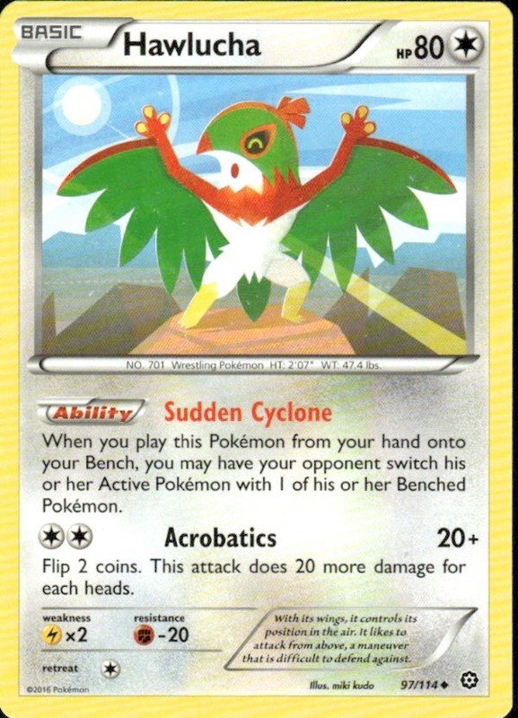 HAWLUCHA 97/114 STEAM SIEGE UNCOMMON POKEMON MIKI KUDO