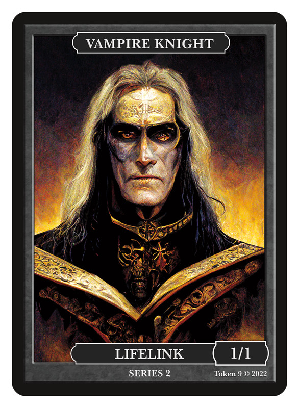 Vampire Knight 1/1 Lifelink Givememana Tokens Series 2 Magic the Gathering MTG
