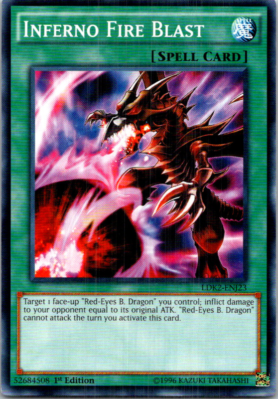 Inferno Fire Blast LDK2-ENJ23 Yu-Gi-Oh! TCG LP 1st Edition