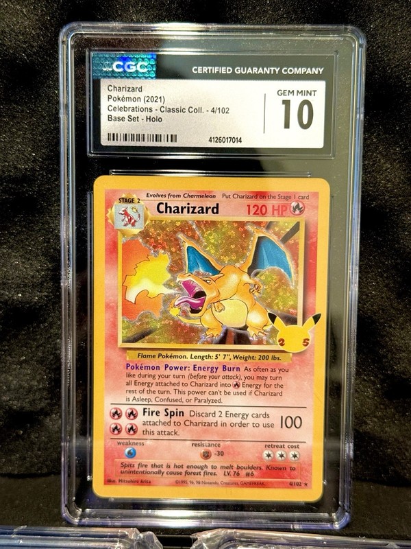 Pokemon Charizard Celebrations 4/102 Classic Holo Rare CGC GEM MINT 10