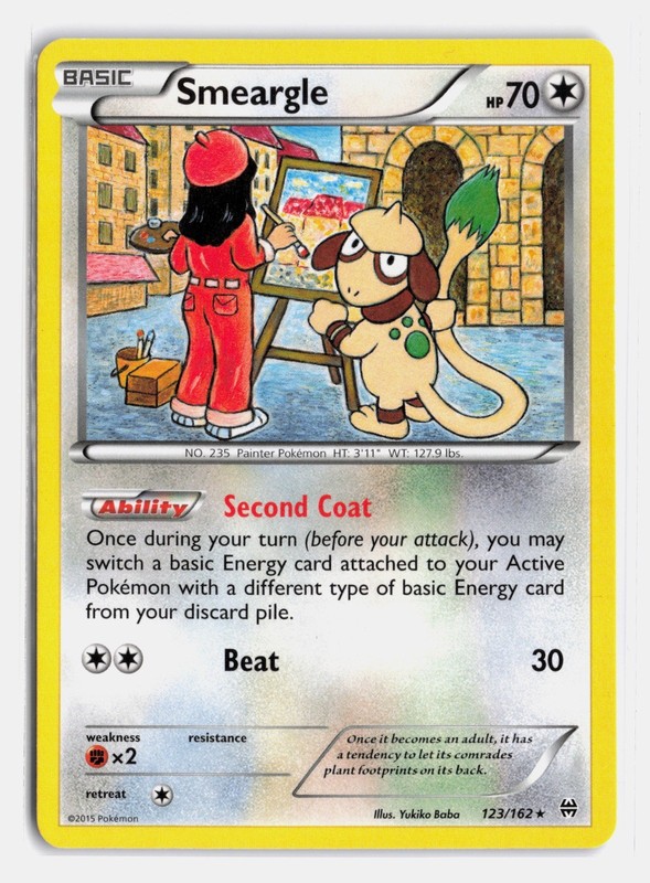 Smeargle XY – BREAKthrough #123/162 NM Pokemon TCG Rare