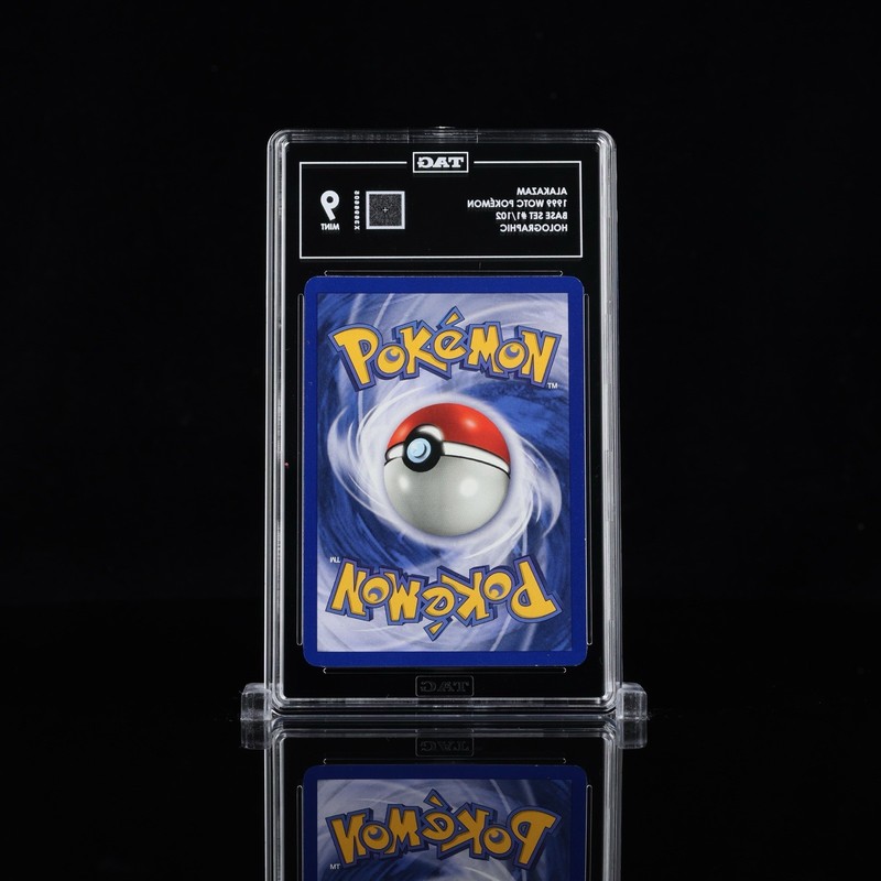 ALAKAZAM HOLO 1999 POKEMON BASE SET UNLIMITED #1/102 Holo WOTC TAG 9 not PSA gallery