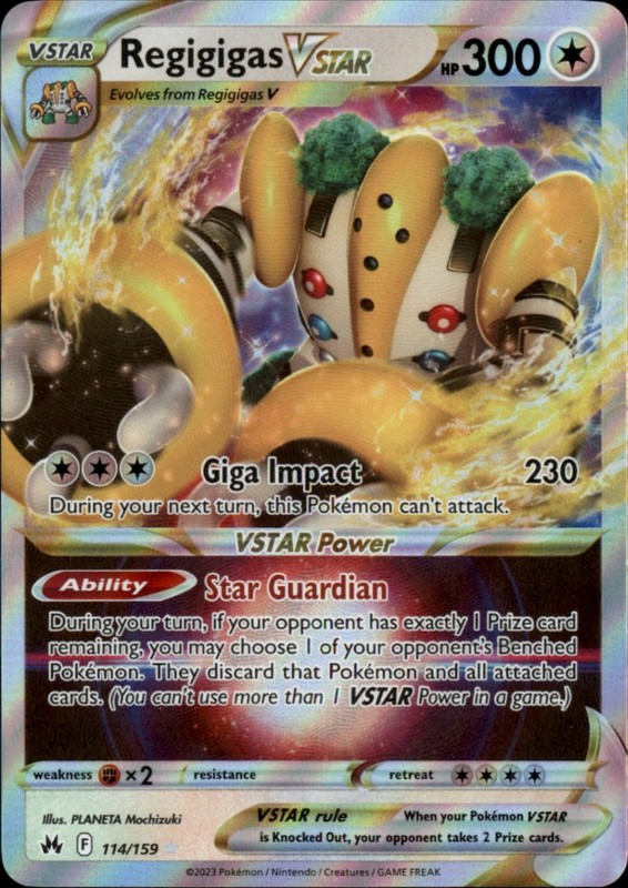 Regigigas VSTAR Crown Zenith CRZ Holofoil NM