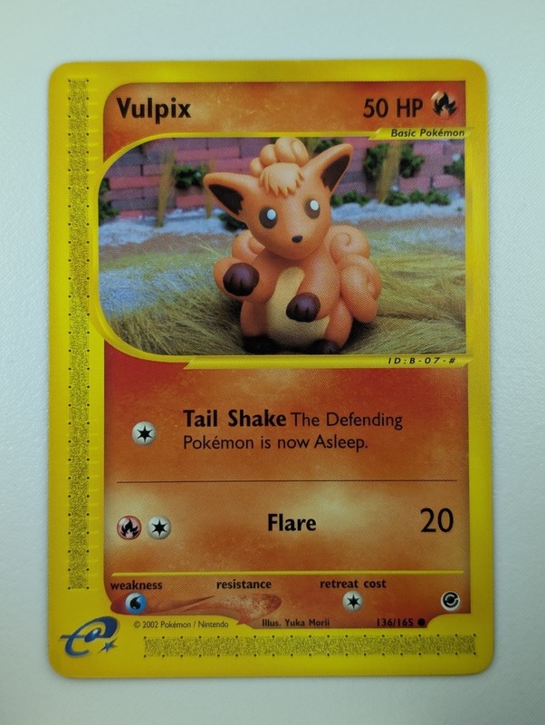 Near Mint 2002 Pokemon WOTC Expedition Vulpix 136/165 Common