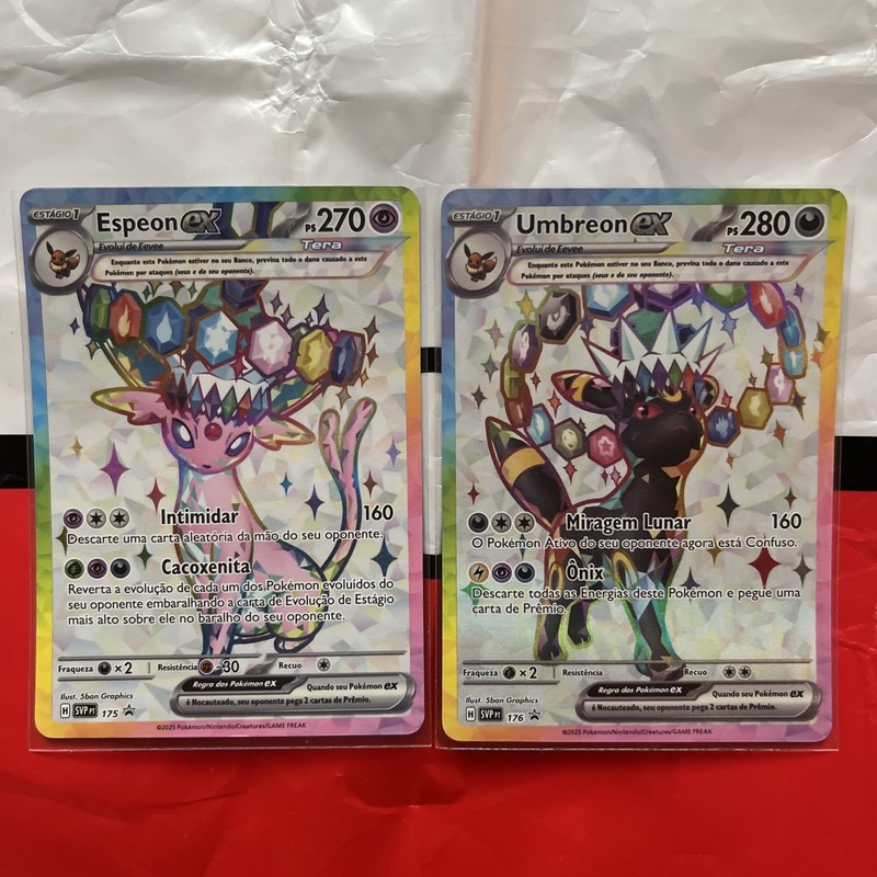 Pokemon TCG – Umbreon Ex & Espeon Ex – Promo Portuguese Exclusive Prismatic Ev
