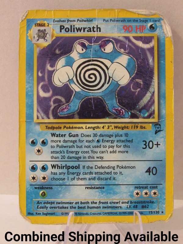 Poliwrath 015/130 Base Set 2 HP Holo English 11143