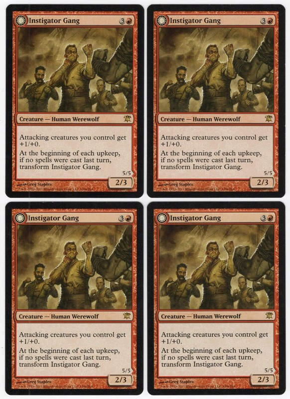 Instigator Gang Wildblood Pack x4 4x 2011 Innistrad PLAYSET Creature MTG NM AZ3
