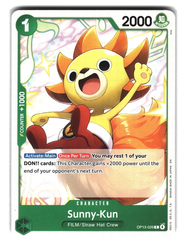 OP13-026 Sunny-Kun C FILM Straw Hat Crew One Piece Card Game