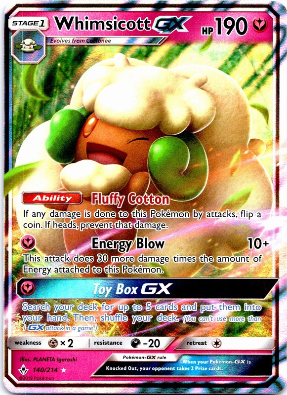 SM – Unbroken Bonds #140/214 Whimsicott GX