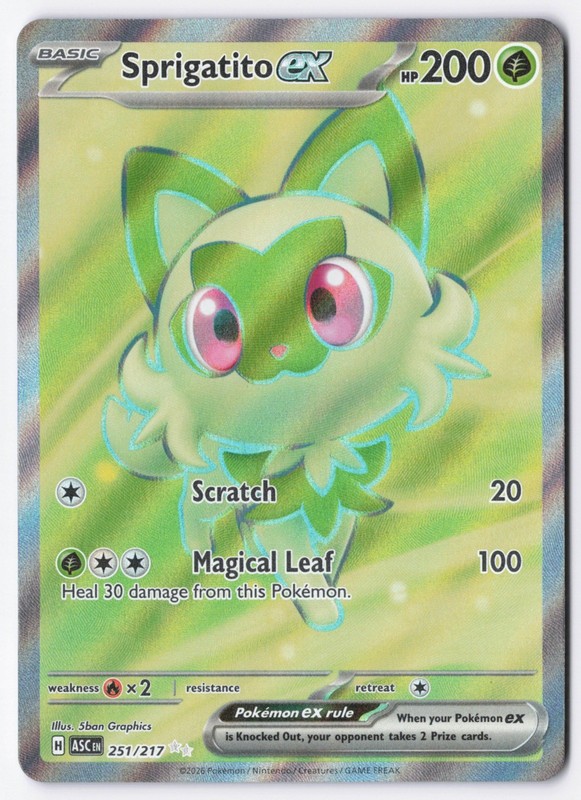 Sprigatito ex Holo Ultra Rare ME: Ascended Heroes 251/217 NM