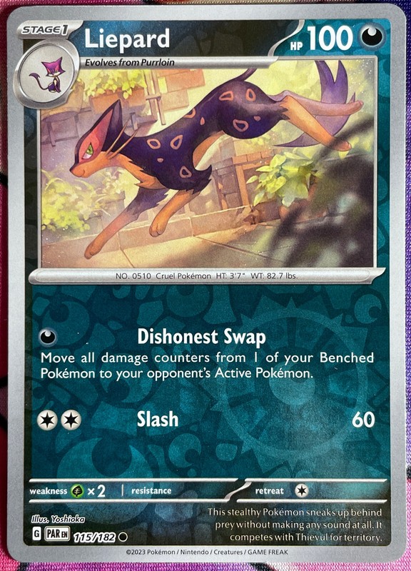 Pokemon TCG – Liepard Reverse Holo – 115/182 – Paradox Rift