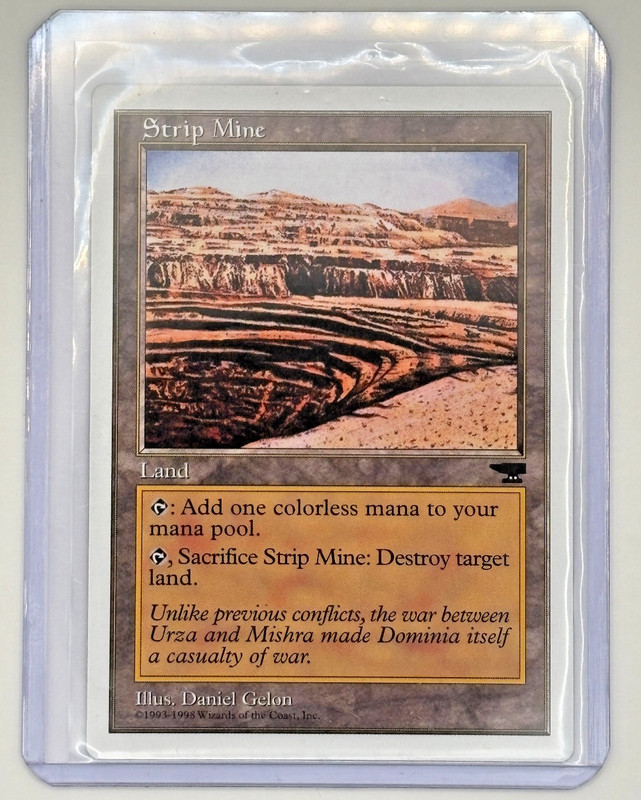 MTG Strip Mine – Anthologies 1998 – White Border – Rare Land – Daniel Gelon – LP