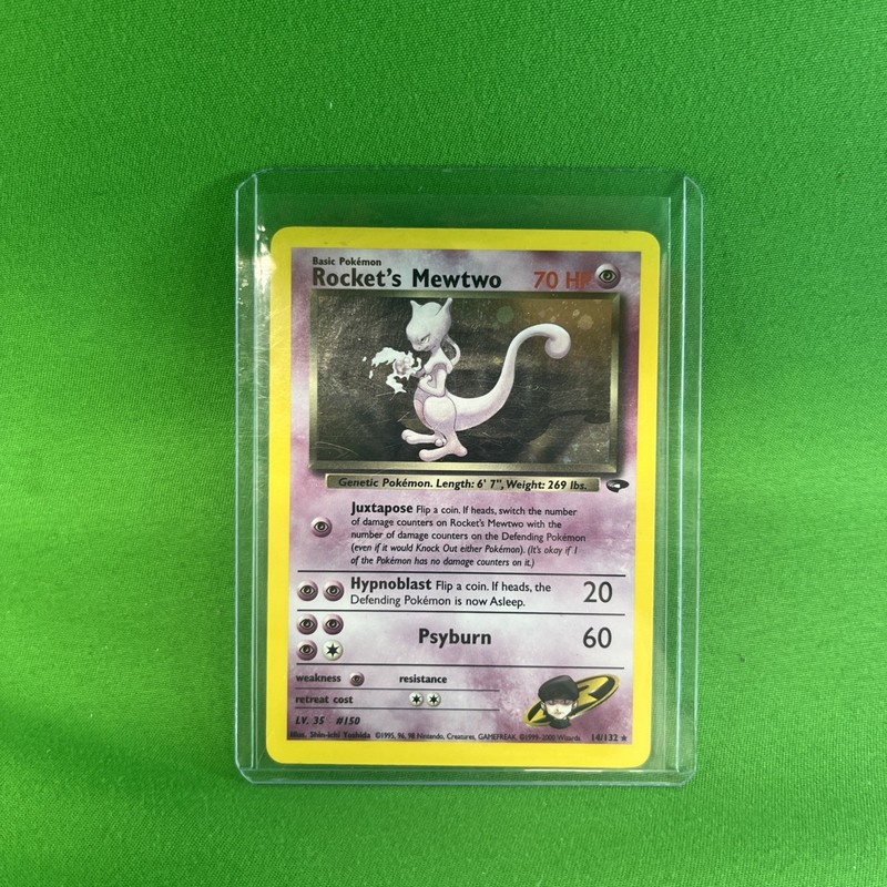 Pokémon TCG Gym Challenge Rockets Mewtwo 14/132 Holo Rare Unlimited MP