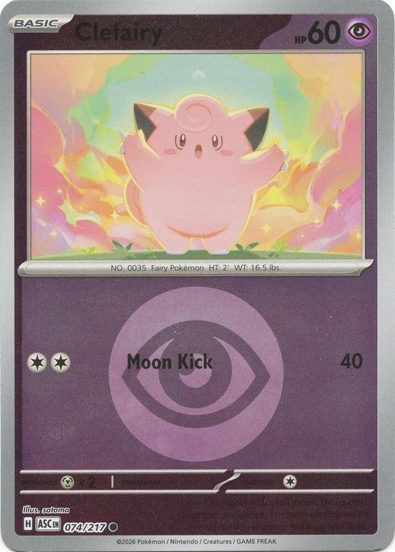 Clefairy (Energy) 074/217 Reverse Holo Pokemon ME: Ascended Heroes NM