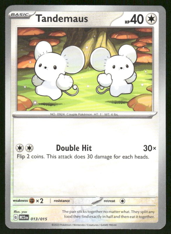 Tandemaus 013/015 Promo McDonald’s Collection 2023 Pokemon Lightly Played