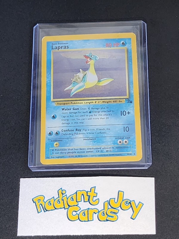 Lapras (10) 10/62 HOLO RARE Fossil MP
