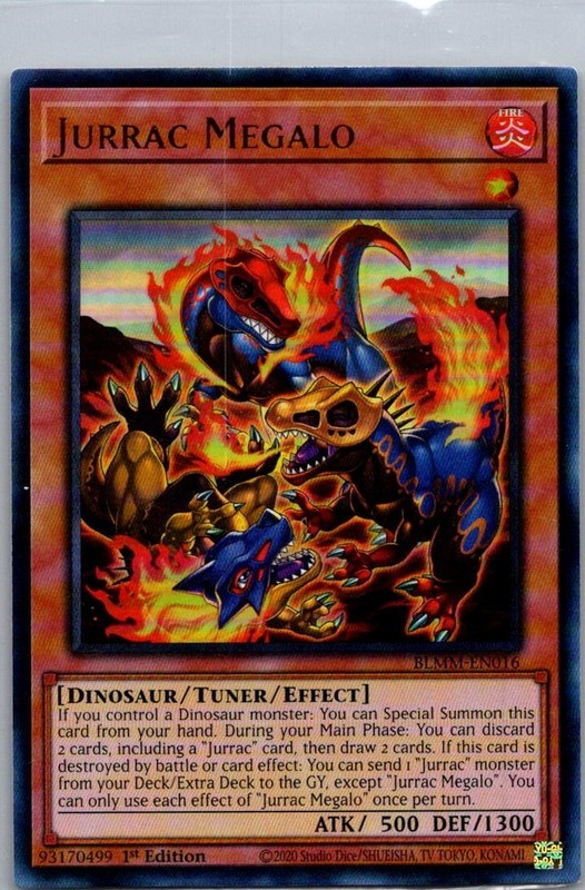 Jurrac Megalo BLMM-EN016 Battles of Legend: Monster Mayhem 1st Edition NM