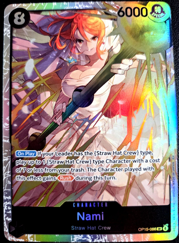 Nami OP15-086 SR ONE PIECE Tcg Card Game NM BLACK