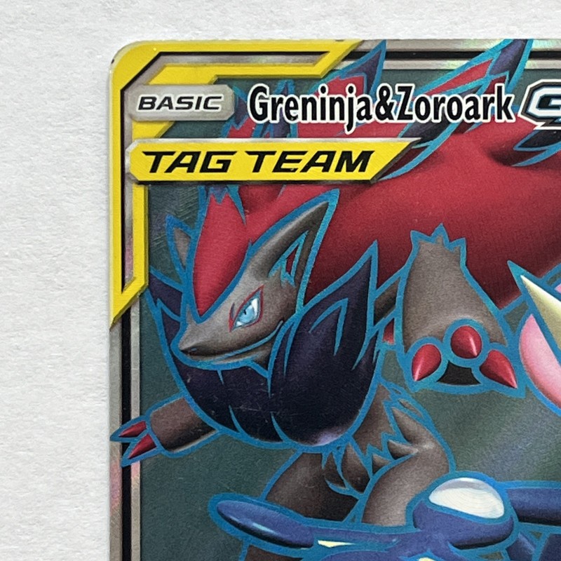 Pokémon Greninja & Zoroark GX Tag Team Ultra Rare Holo 200/214 250HP gallery