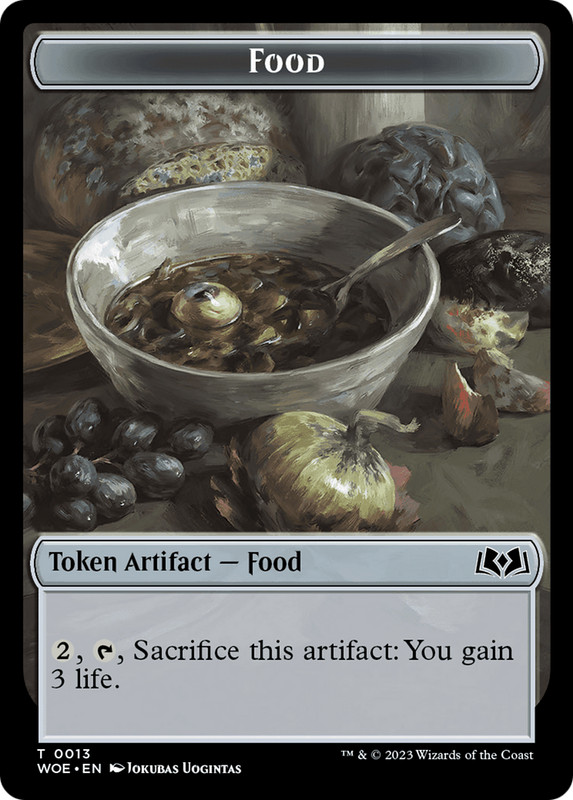 FOOD TOKEN (#13) x4 mtg NM Wilds of Eldraine