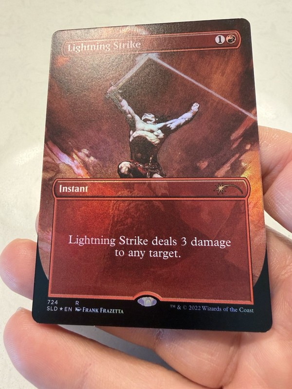 Lightning Strike (Borderless) [Secret Lair] Foil NM Never Played!