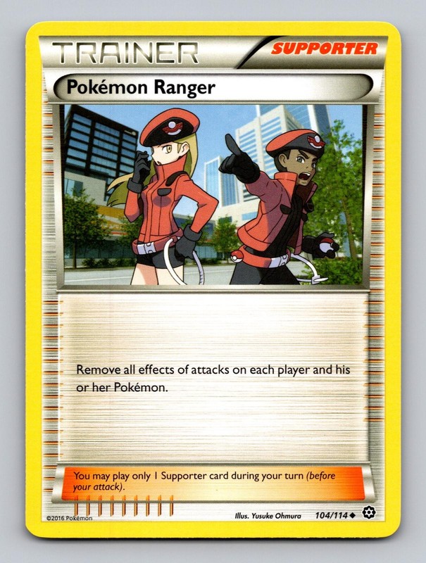 Pokemon Ranger 104/114 Uncommon Steam Siege Pokemon Near Mint