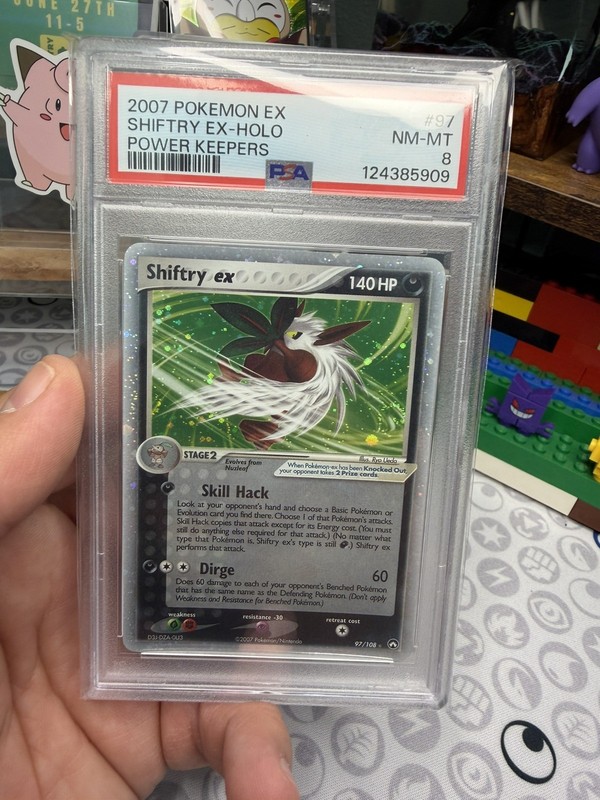 Pokémon Shiftry EX Power Keepers Holo Rare EX #97/108 2007 PSA 8 Nice SWIRL