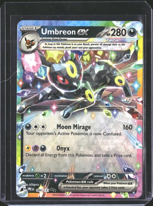 Umbreon ex 060/131 Holo Double Rare Prismatic Evolutions Pokemon NM/M