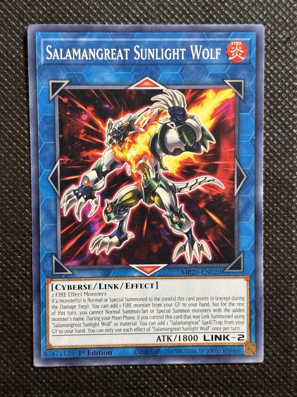 YuGiOh! – Salamangreat Sunlight Wolf MP20-EN020 Common 1st Edition Near Mint